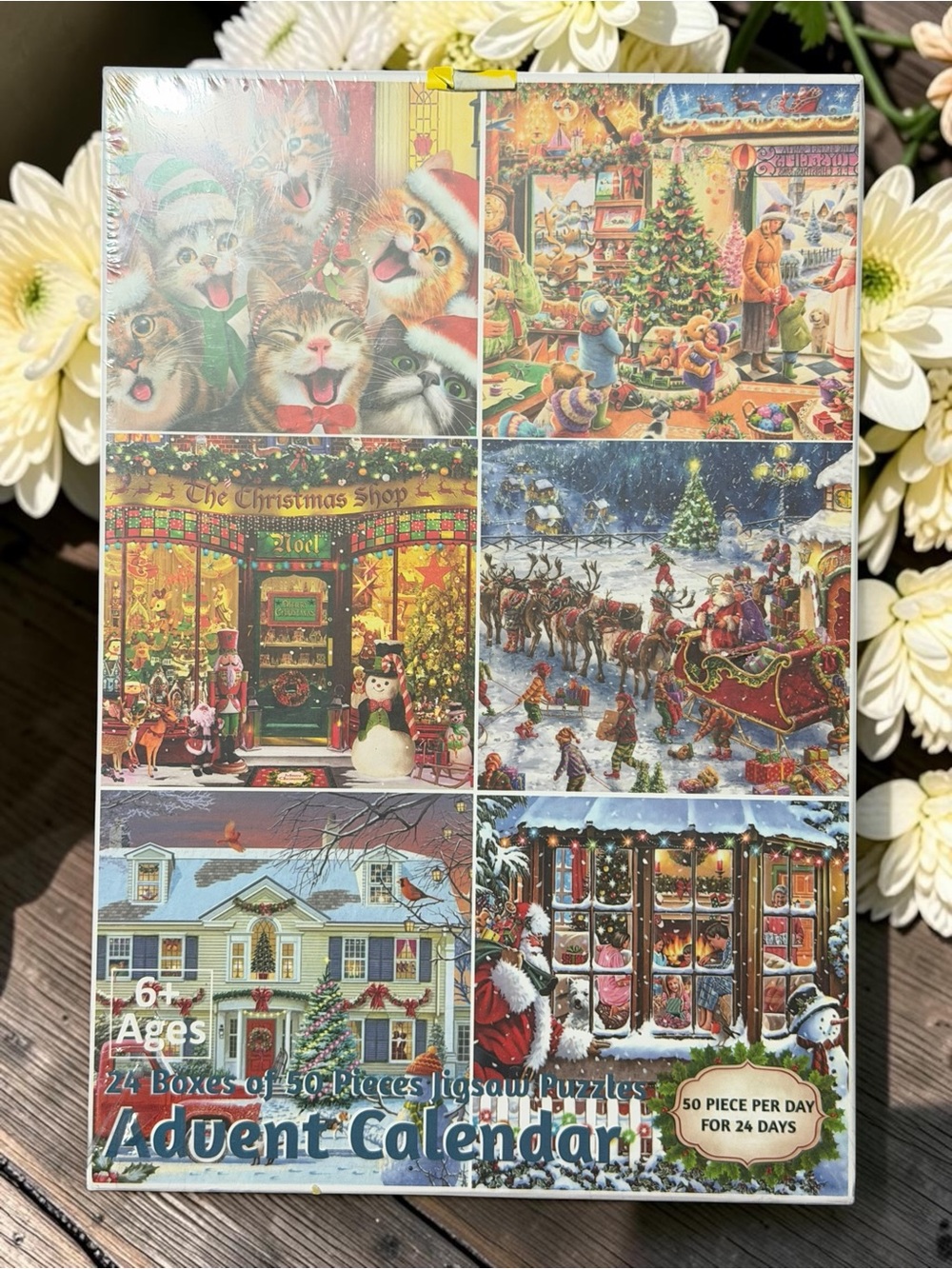 CHRISTMAS JIGSAW PUZZLE ADVENT CALENDAR 24 DAYS